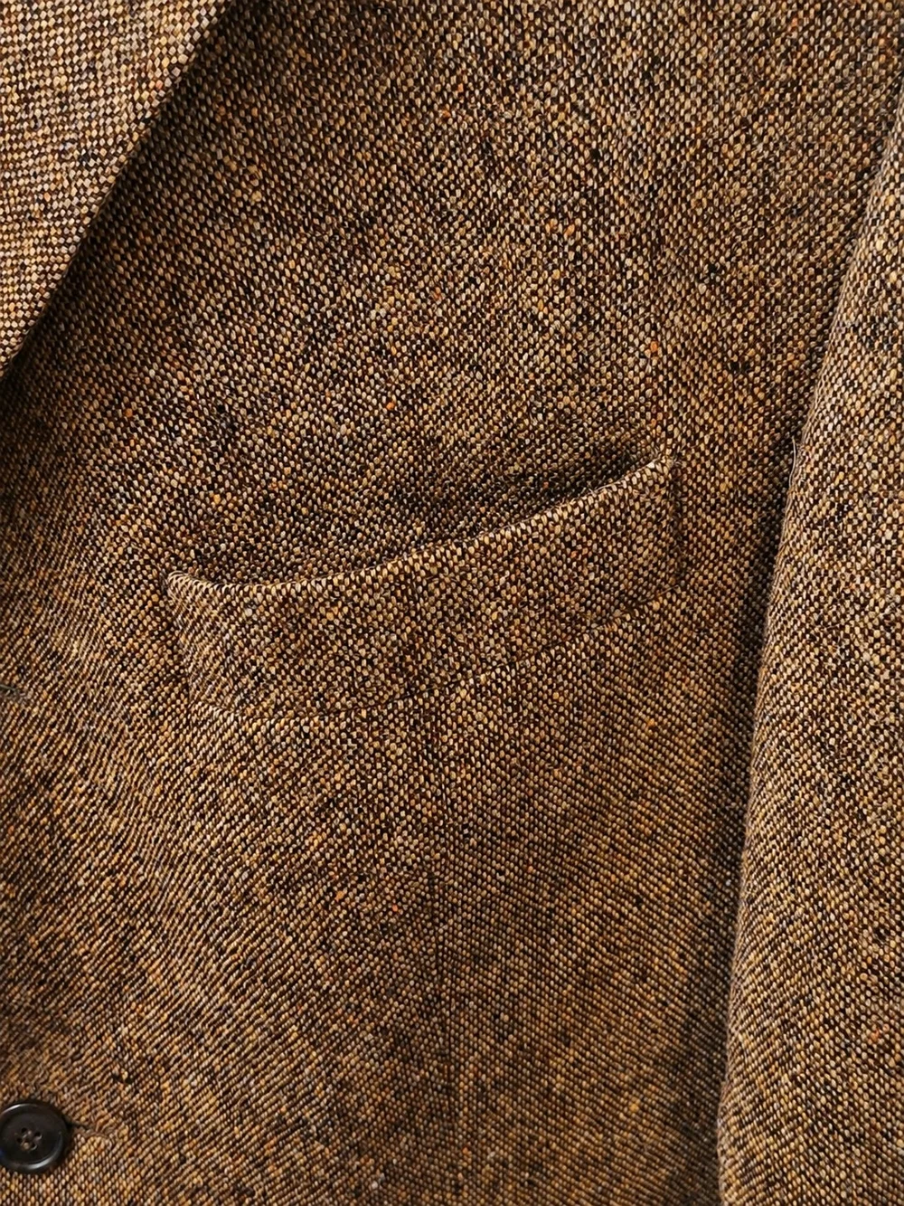 Carl Gross 40L Blazer Moessmer Italian Lambswool Brown Herringbone Tweed Jacket